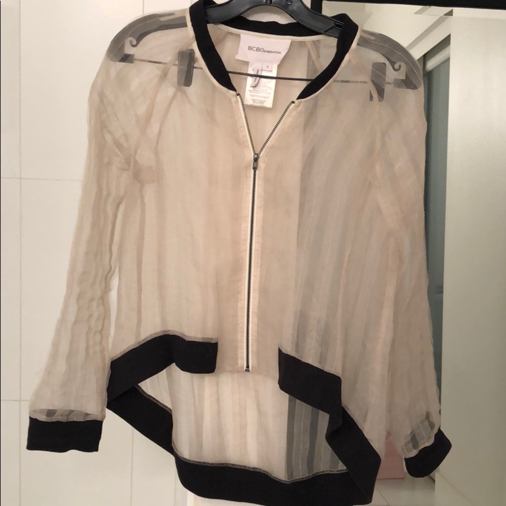 Bcbgeneration Sheer Cream Jacket - image 1